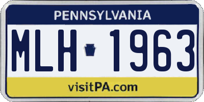 PA license plate MLH1963