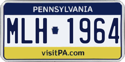 PA license plate MLH1964
