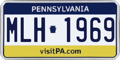 PA license plate MLH1969