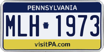 PA license plate MLH1973