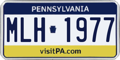 PA license plate MLH1977