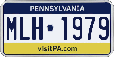 PA license plate MLH1979