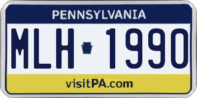 PA license plate MLH1990