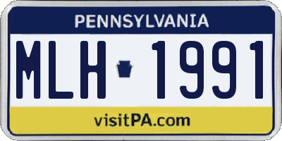 PA license plate MLH1991