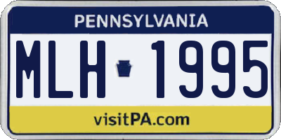 PA license plate MLH1995