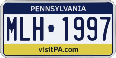 PA license plate MLH1997