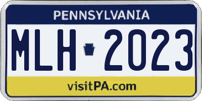 PA license plate MLH2023