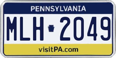 PA license plate MLH2049