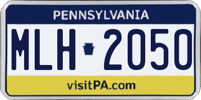 PA license plate MLH2050
