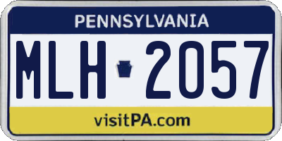PA license plate MLH2057