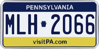 PA license plate MLH2066