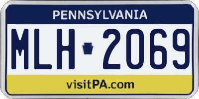PA license plate MLH2069