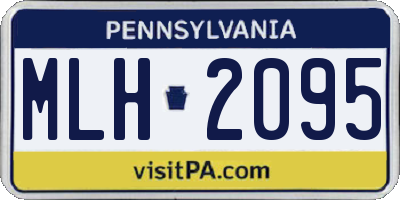 PA license plate MLH2095
