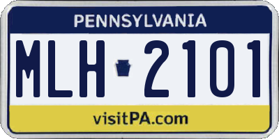 PA license plate MLH2101