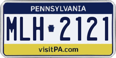 PA license plate MLH2121