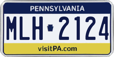 PA license plate MLH2124