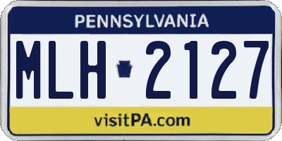 PA license plate MLH2127