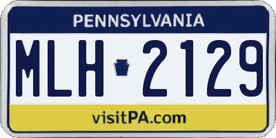 PA license plate MLH2129