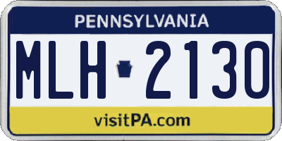 PA license plate MLH2130