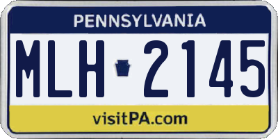 PA license plate MLH2145