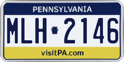 PA license plate MLH2146