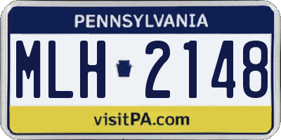 PA license plate MLH2148