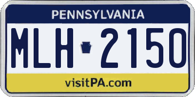 PA license plate MLH2150