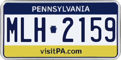 PA license plate MLH2159