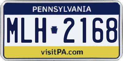 PA license plate MLH2168