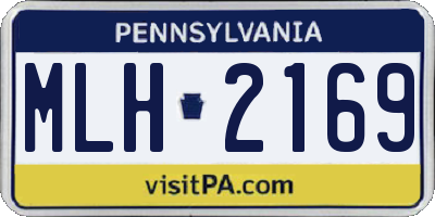PA license plate MLH2169