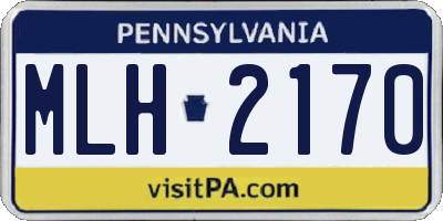 PA license plate MLH2170