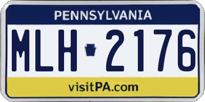 PA license plate MLH2176