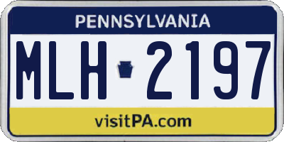 PA license plate MLH2197
