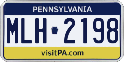 PA license plate MLH2198