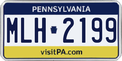 PA license plate MLH2199