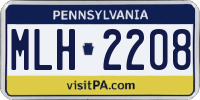 PA license plate MLH2208