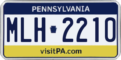 PA license plate MLH2210