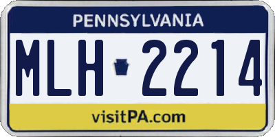 PA license plate MLH2214
