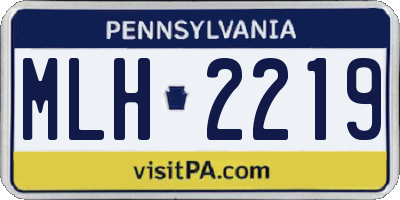 PA license plate MLH2219