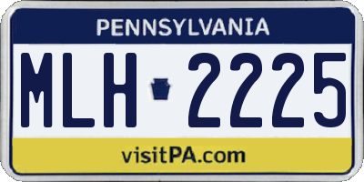 PA license plate MLH2225