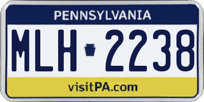 PA license plate MLH2238