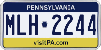 PA license plate MLH2244