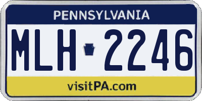PA license plate MLH2246