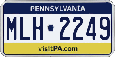 PA license plate MLH2249