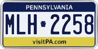 PA license plate MLH2258