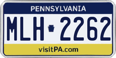 PA license plate MLH2262