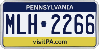 PA license plate MLH2266