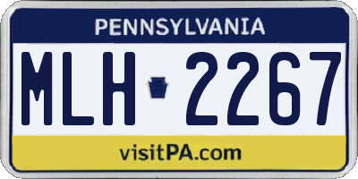 PA license plate MLH2267