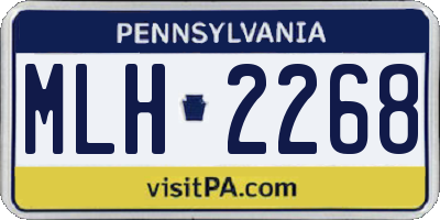 PA license plate MLH2268