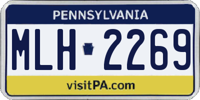 PA license plate MLH2269